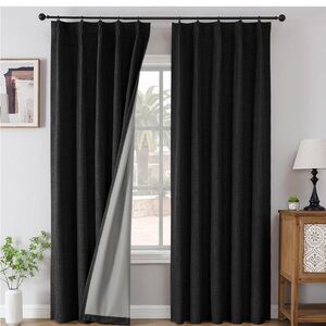 Joy Deco Black Blackout Curtains